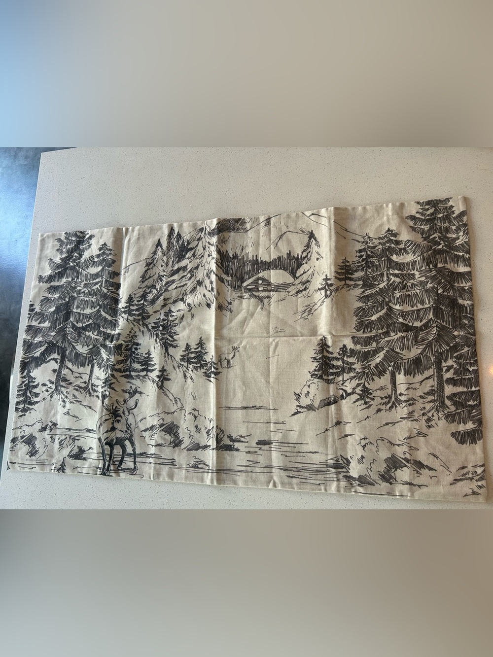 Pottery Barn Rustic Forest King Pillowcase 1 NWOT